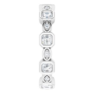 Accented Bezel-Set Eternity Band