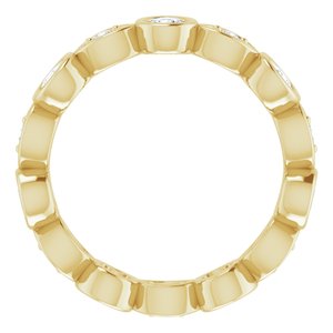 Accented Bezel-Set Eternity Band