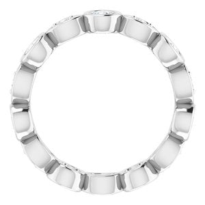 Accented Bezel-Set Eternity Band