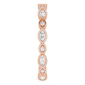 Accented Bezel-Set Eternity Band