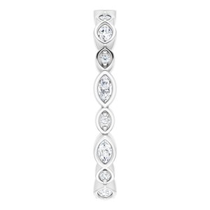 Accented Bezel-Set Eternity Band