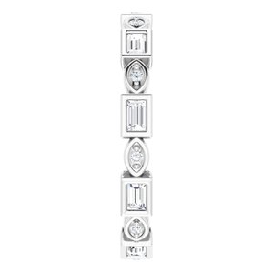 Accented Bezel-Set Eternity Band