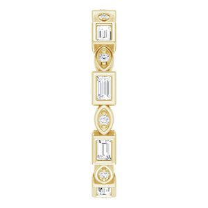 Accented Bezel-Set Eternity Band