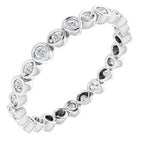 Accented Bezel-Set Eternity Band