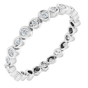 Accented Bezel-Set Eternity Band