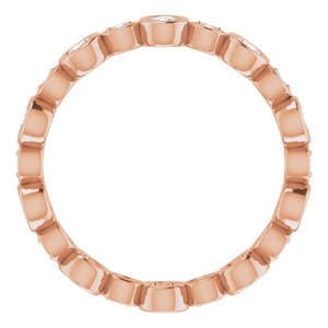 Accented Bezel-Set Eternity Band