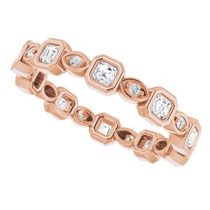 Accented Bezel-Set Eternity Band