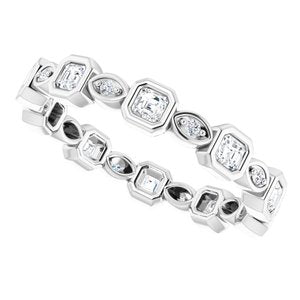 Accented Bezel-Set Eternity Band