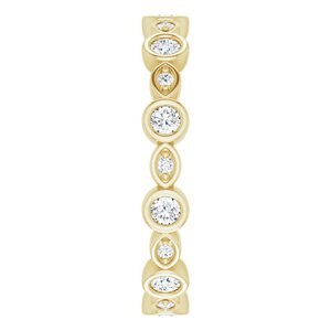 Accented Bezel-Set Eternity Band