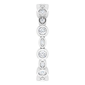 Accented Bezel-Set Eternity Band