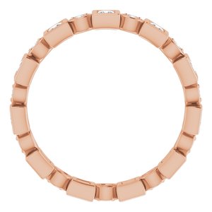 Accented Bezel-Set Eternity Band