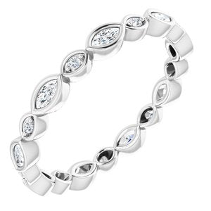 Accented Bezel-Set Eternity Band