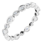 Accented Bezel-Set Eternity Band
