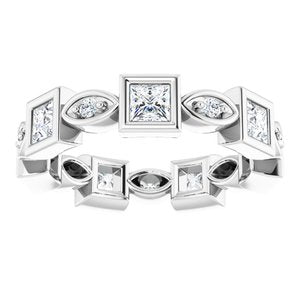 Accented Bezel-Set Eternity Band