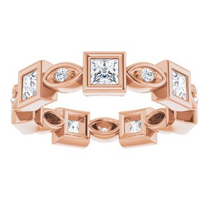 Accented Bezel-Set Eternity Band