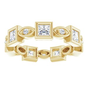 Accented Bezel-Set Eternity Band