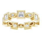 Accented Bezel-Set Eternity Band