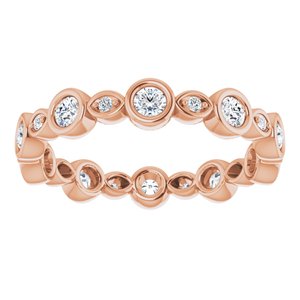 Accented Bezel-Set Eternity Band