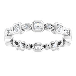 Accented Bezel-Set Eternity Band