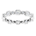 Accented Bezel-Set Eternity Band