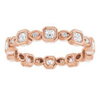 Accented Bezel-Set Eternity Band