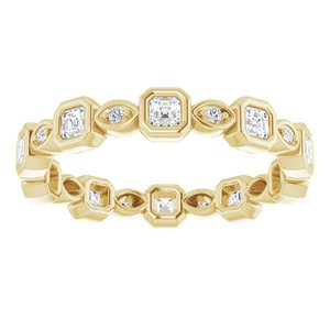 Accented Bezel-Set Eternity Band