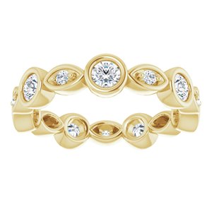 Accented Bezel-Set Eternity Band
