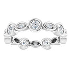 Accented Bezel-Set Eternity Band