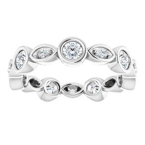 Accented Bezel-Set Eternity Band