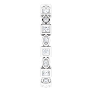 Accented Bezel-Set Eternity Band