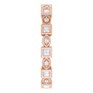 Accented Bezel-Set Eternity Band