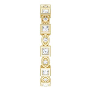 Accented Bezel-Set Eternity Band