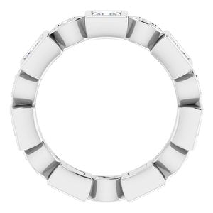 Accented Bezel-Set Eternity Band