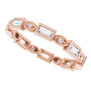 Accented Bezel-Set Eternity Band
