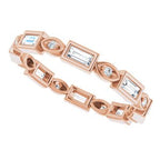 Accented Bezel-Set Eternity Band