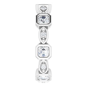 Accented Bezel-Set Eternity Band