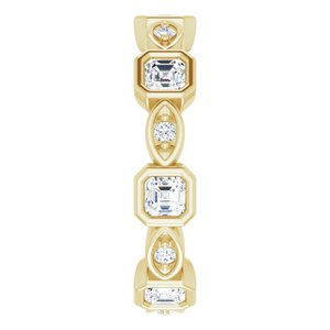 Accented Bezel-Set Eternity Band