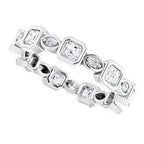 Accented Bezel-Set Eternity Band