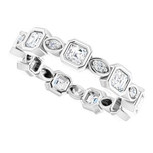 Accented Bezel-Set Eternity Band