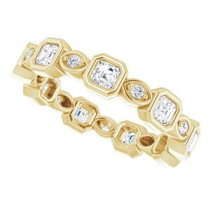 Accented Bezel-Set Eternity Band