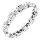 Accented Bezel-Set Eternity Band