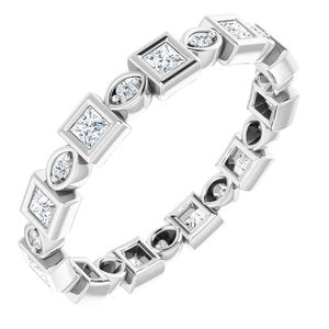 Accented Bezel-Set Eternity Band