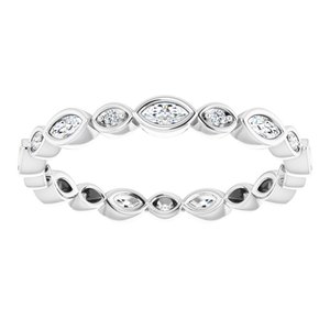 Accented Bezel-Set Eternity Band