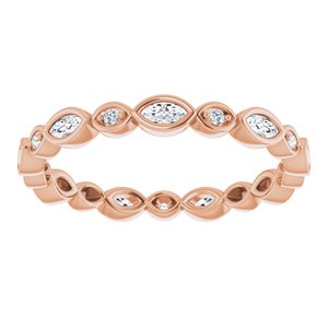 Accented Bezel-Set Eternity Band