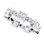 Accented Bezel-Set Eternity Band