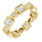 Accented Bezel-Set Eternity Band