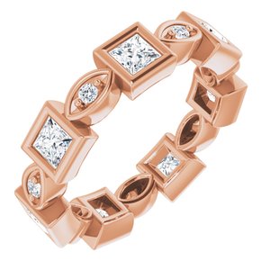 Accented Bezel-Set Eternity Band