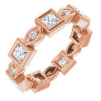 Accented Bezel-Set Eternity Band