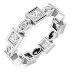 Accented Bezel-Set Eternity Band