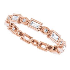 Accented Bezel-Set Eternity Band